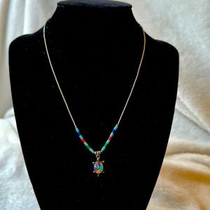 925 sterling silver Turtle Southwest Native American necklace adorable!